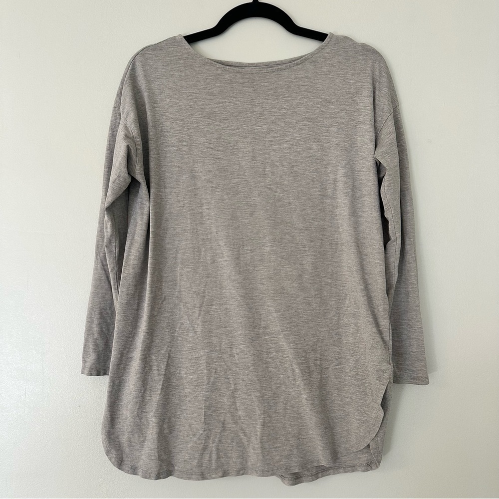 J. Jill Luxe Supima Tunic Shirt Gray Size Small